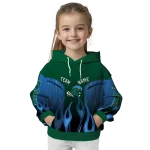 custom tulane green wave flame design green hoodie best selling