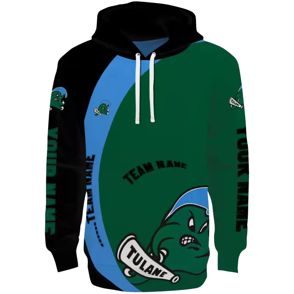 custom tulane green wave minimalist design green black hoodie best selling custom tulane green wave minimalist design green black hoodie best selling