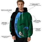custom tulane green wave minimalist design green black hoodie best selling