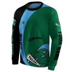 custom tulane green wave minimalist design green black hoodie best selling