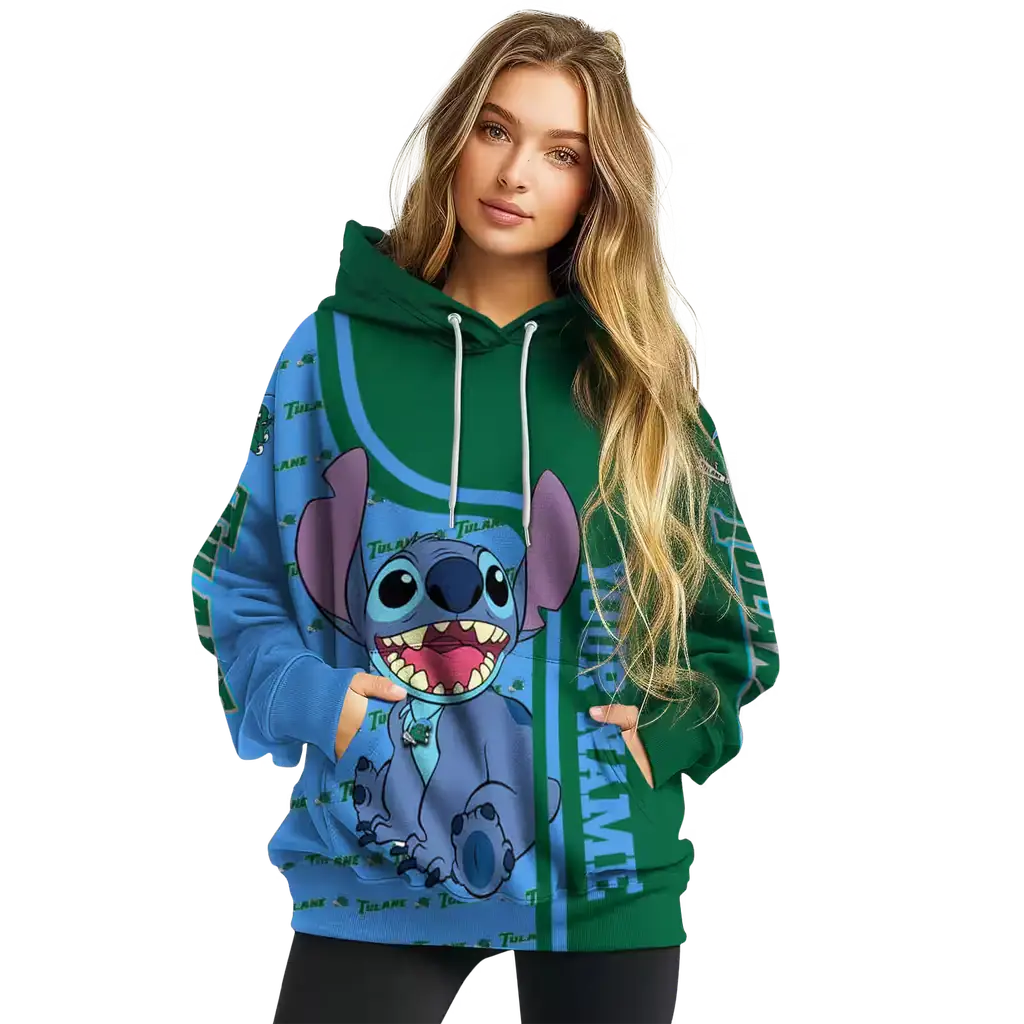 custom tulane green wave stitch green hoodie high quality custom tulane green wave stitch green hoodie high quality