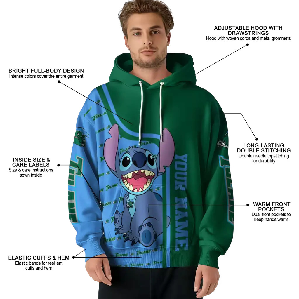 custom tulane green wave stitch green hoodie latest model custom tulane green wave stitch green hoodie latest model