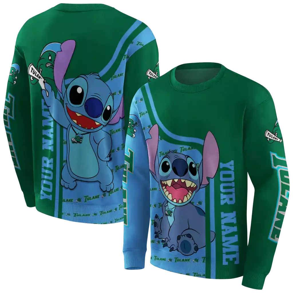 custom tulane green wave stitch green hoodie premium grade custom tulane green wave stitch green hoodie premium grade