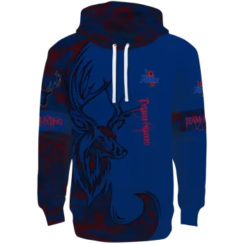 custom tulsa golden hurricane deer silhouette blue hoodie best selling