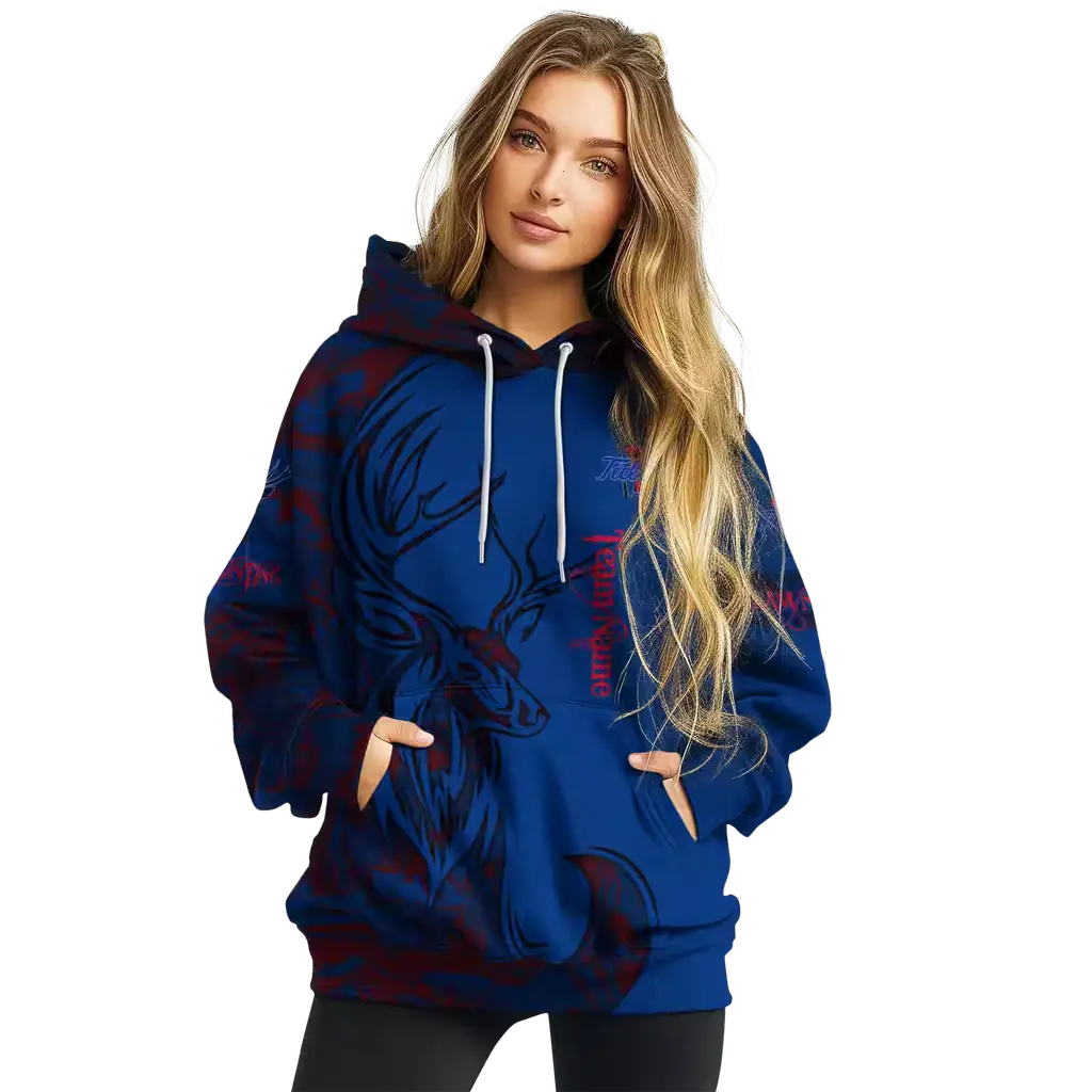 custom tulsa golden hurricane deer silhouette blue hoodie high quality custom tulsa golden hurricane deer silhouette blue hoodie high quality
