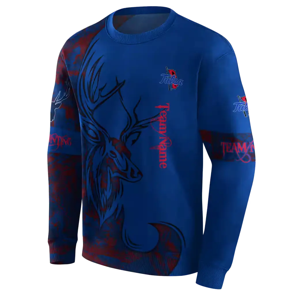 custom tulsa golden hurricane deer silhouette blue hoodie new arrival custom tulsa golden hurricane deer silhouette blue hoodie new arrival