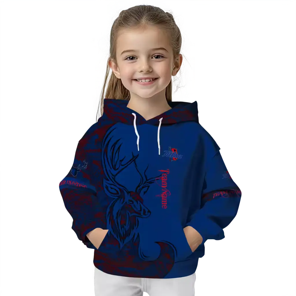 custom tulsa golden hurricane deer silhouette blue hoodie top rated custom tulsa golden hurricane deer silhouette blue hoodie top rated