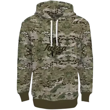 custom tulsa golden hurricane military style hoodie best selling