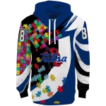 custom tulsa golden hurricane puzzle pieces blue hoodie best selling