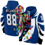 custom tulsa golden hurricane puzzle pieces blue hoodie best selling