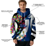 custom tulsa golden hurricane puzzle pieces blue hoodie best selling