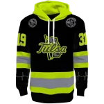 custom tulsa golden hurricane safety motif black neon green hoodie best selling