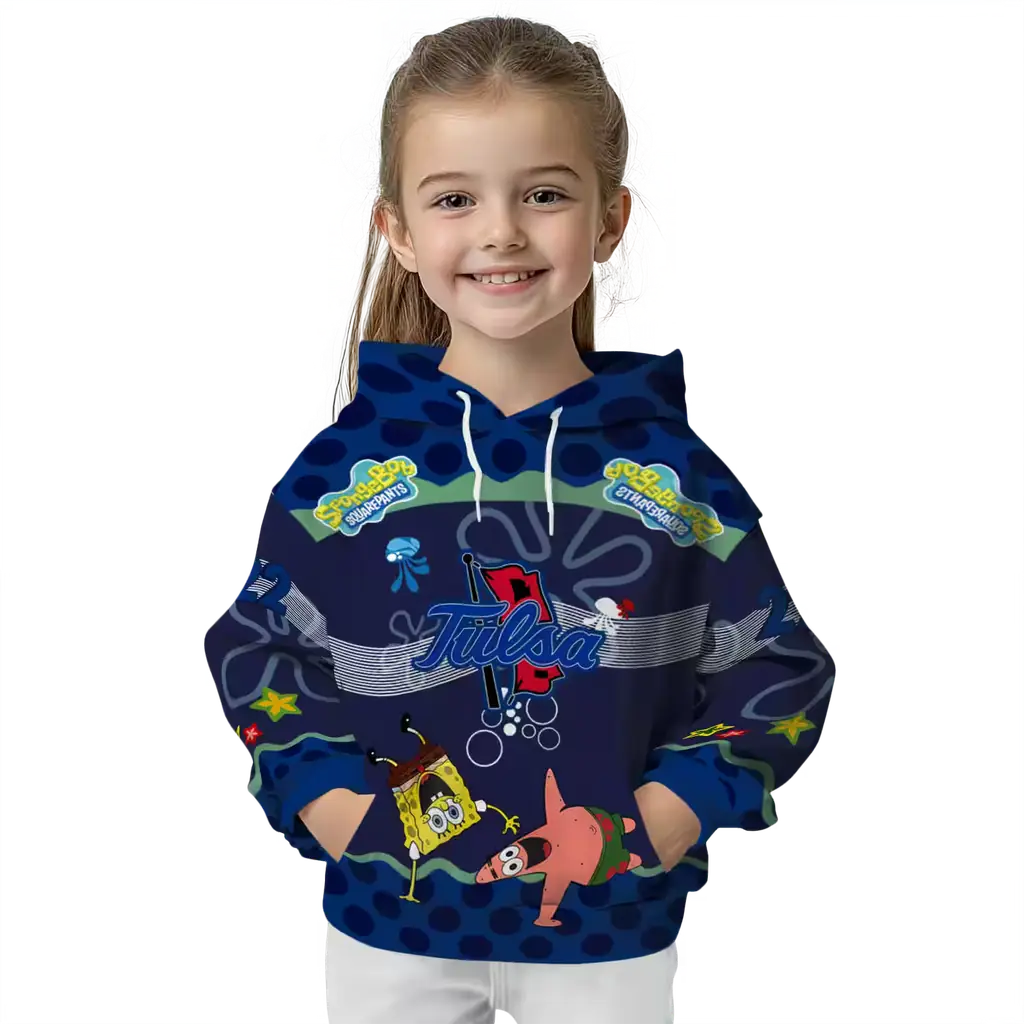 custom tulsa golden hurricane spongebob patrick star blue navy hoodie top rated custom tulsa golden hurricane spongebob patrick star blue navy hoodie top rated