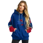 custom tulsa golden hurricane striped sleeves blue hoodie best selling