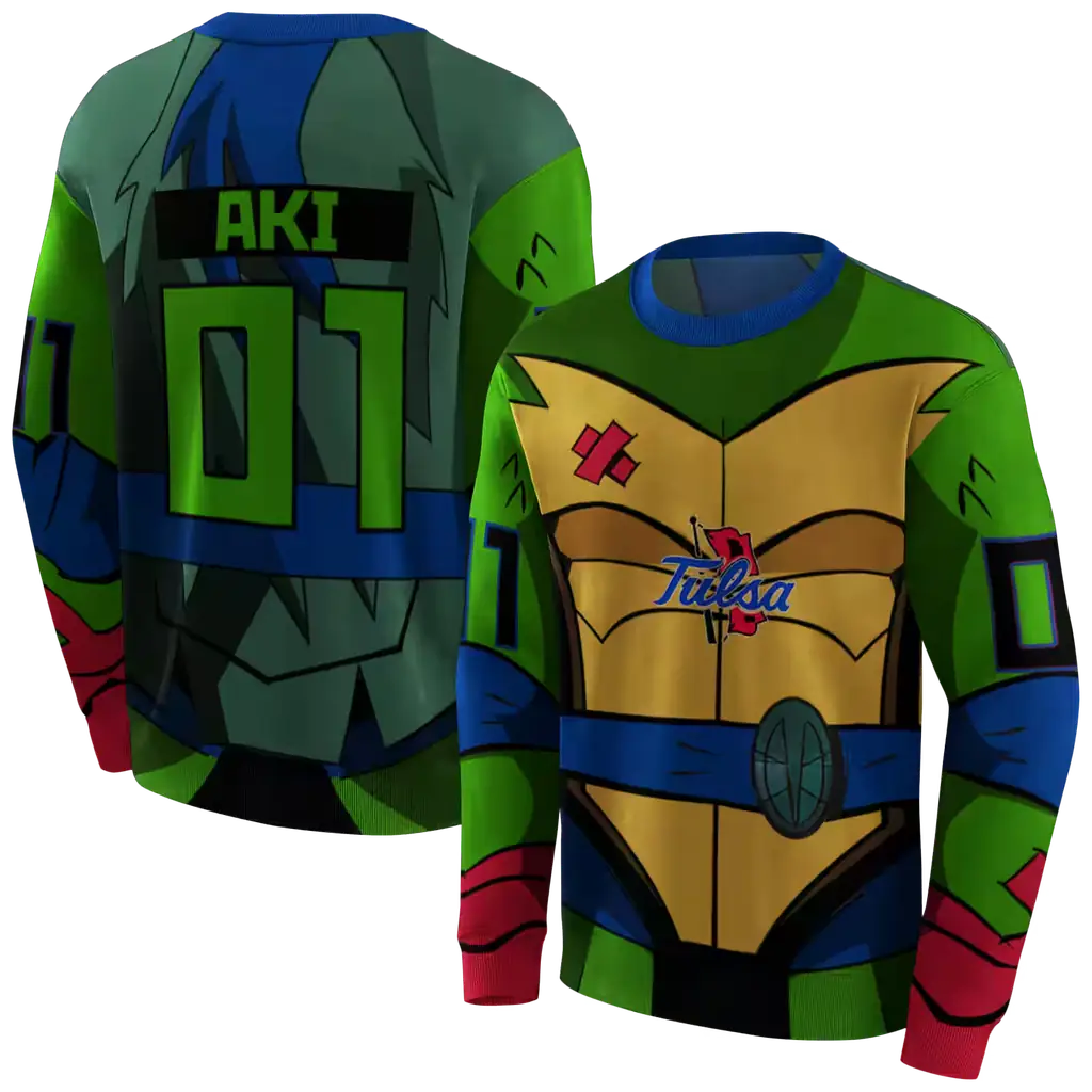 custom tulsa golden hurricane superhero armor blue green hoodie premium grade custom tulsa golden hurricane superhero armor blue green hoodie premium grade