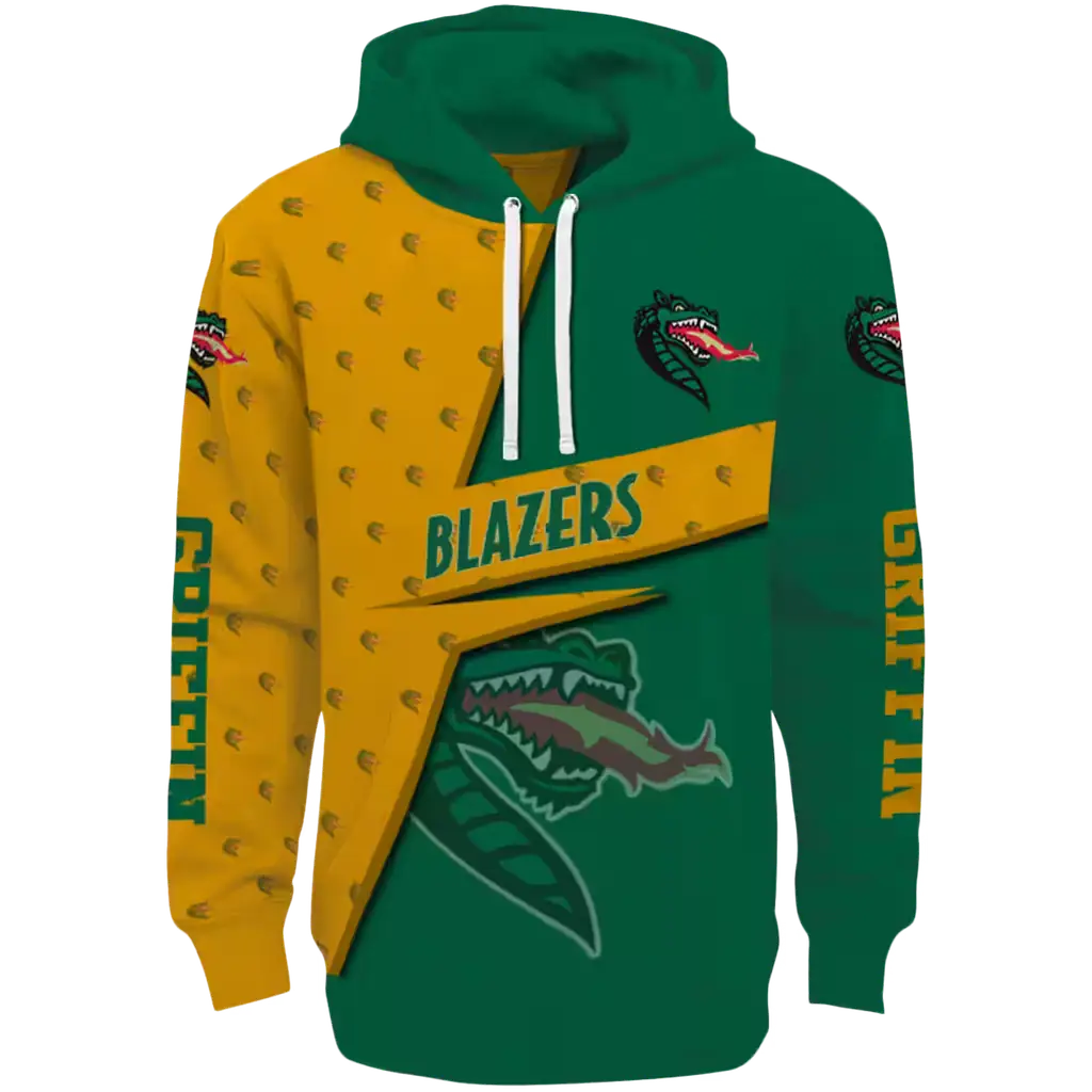 custom uab blazers abstract shape green hoodie best selling custom uab blazers abstract shape green hoodie best selling