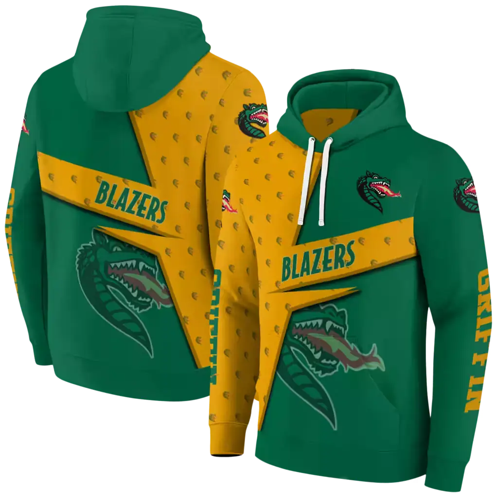 custom uab blazers abstract shape green hoodie fashion forward custom uab blazers abstract shape green hoodie fashion forward