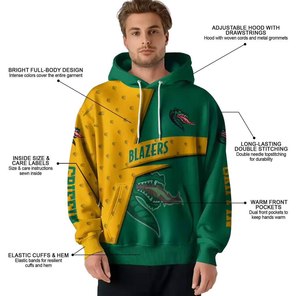 custom uab blazers abstract shape green hoodie latest model custom uab blazers abstract shape green hoodie latest model