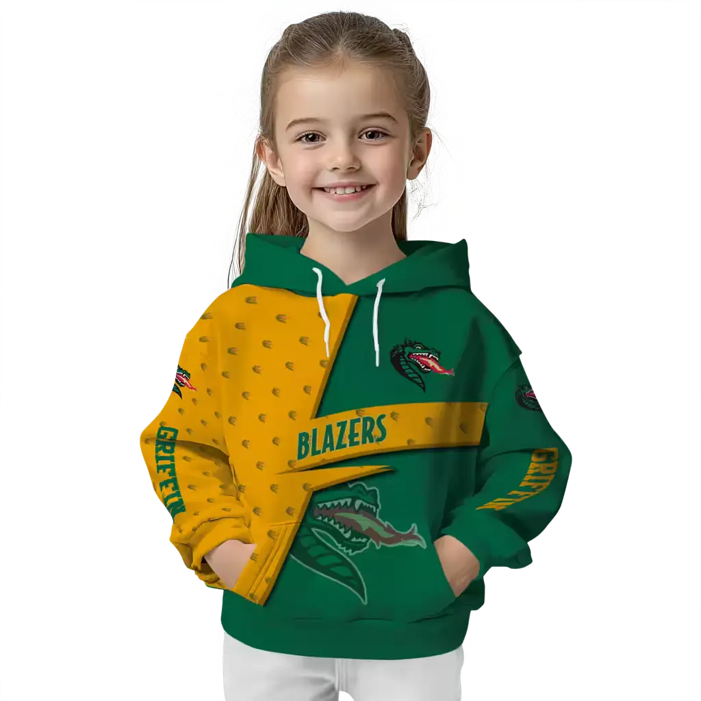 custom uab blazers abstract shape green hoodie top rated custom uab blazers abstract shape green hoodie top rated