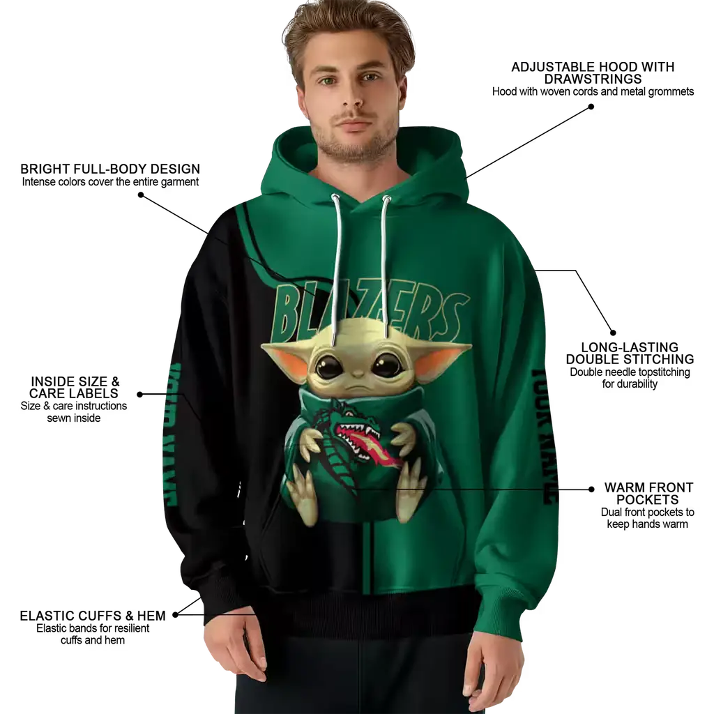 custom uab blazers baby yoda green black hoodie latest model custom uab blazers baby yoda green black hoodie latest model