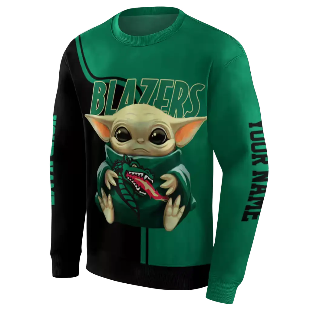 custom uab blazers baby yoda green black hoodie new arrival custom uab blazers baby yoda green black hoodie new arrival