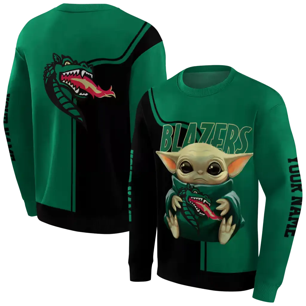 custom uab blazers baby yoda green black hoodie premium grade custom uab blazers baby yoda green black hoodie premium grade
