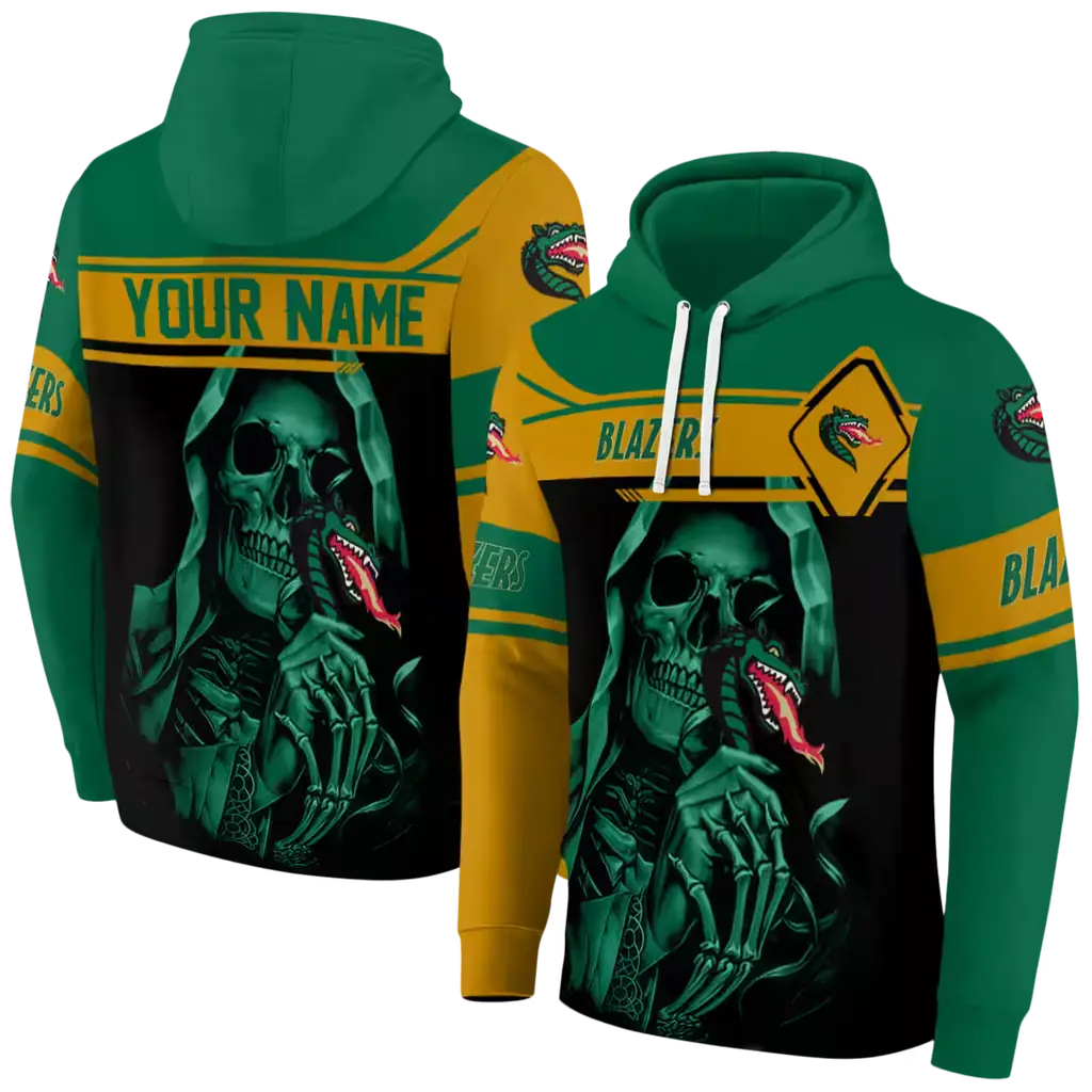 custom uab blazers grim reaper green black hoodie fashion forward custom uab blazers grim reaper green black hoodie fashion forward