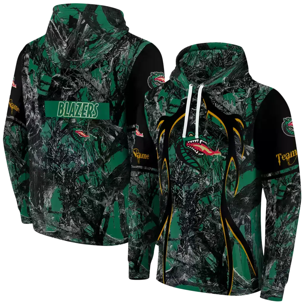 custom uab blazers hunting theme green black hoodie fashion forward custom uab blazers hunting theme green black hoodie fashion forward