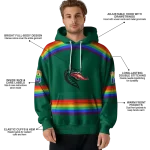 custom uab blazers rainbow stripes green hoodie best selling