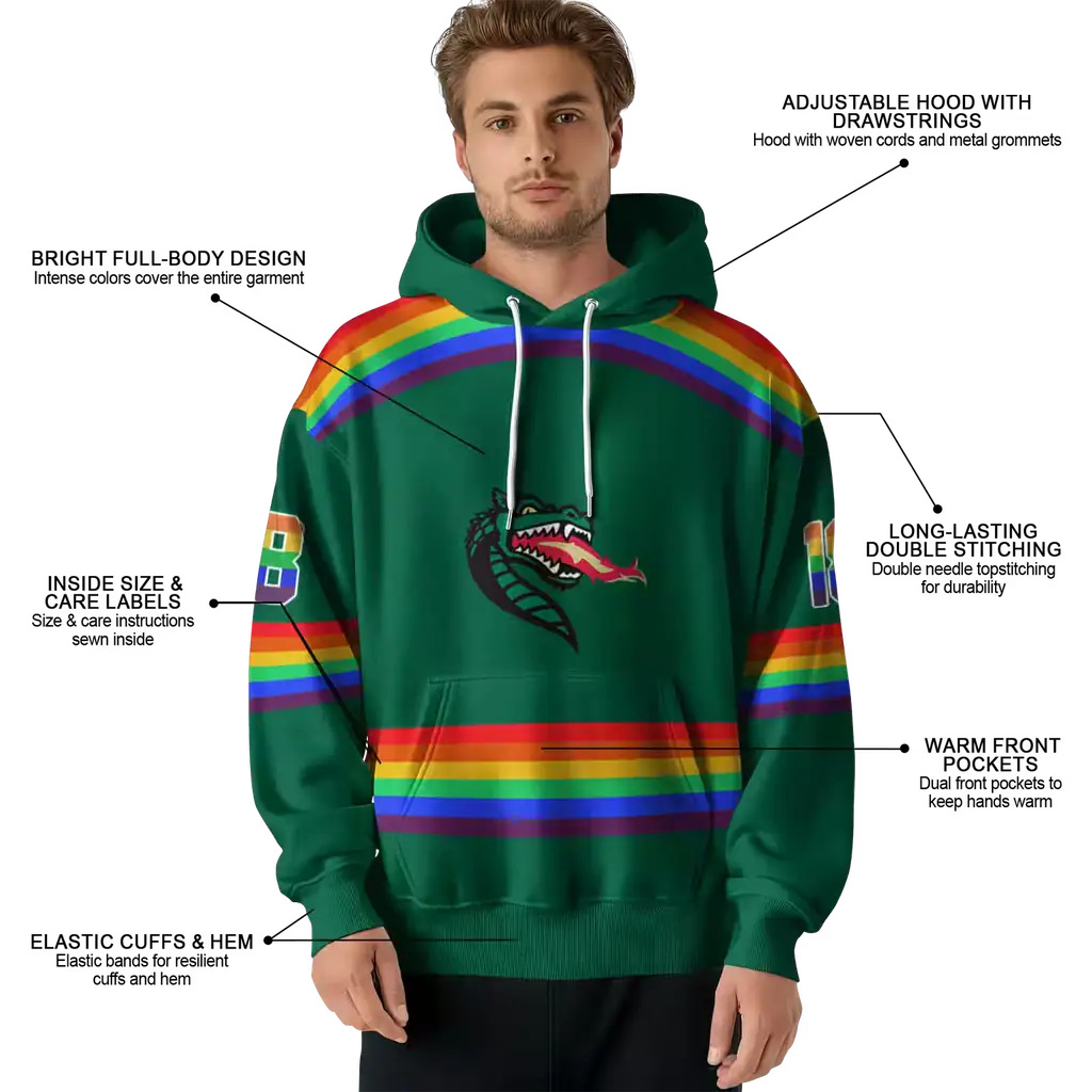 custom uab blazers rainbow stripes green hoodie latest model custom uab blazers rainbow stripes green hoodie latest model