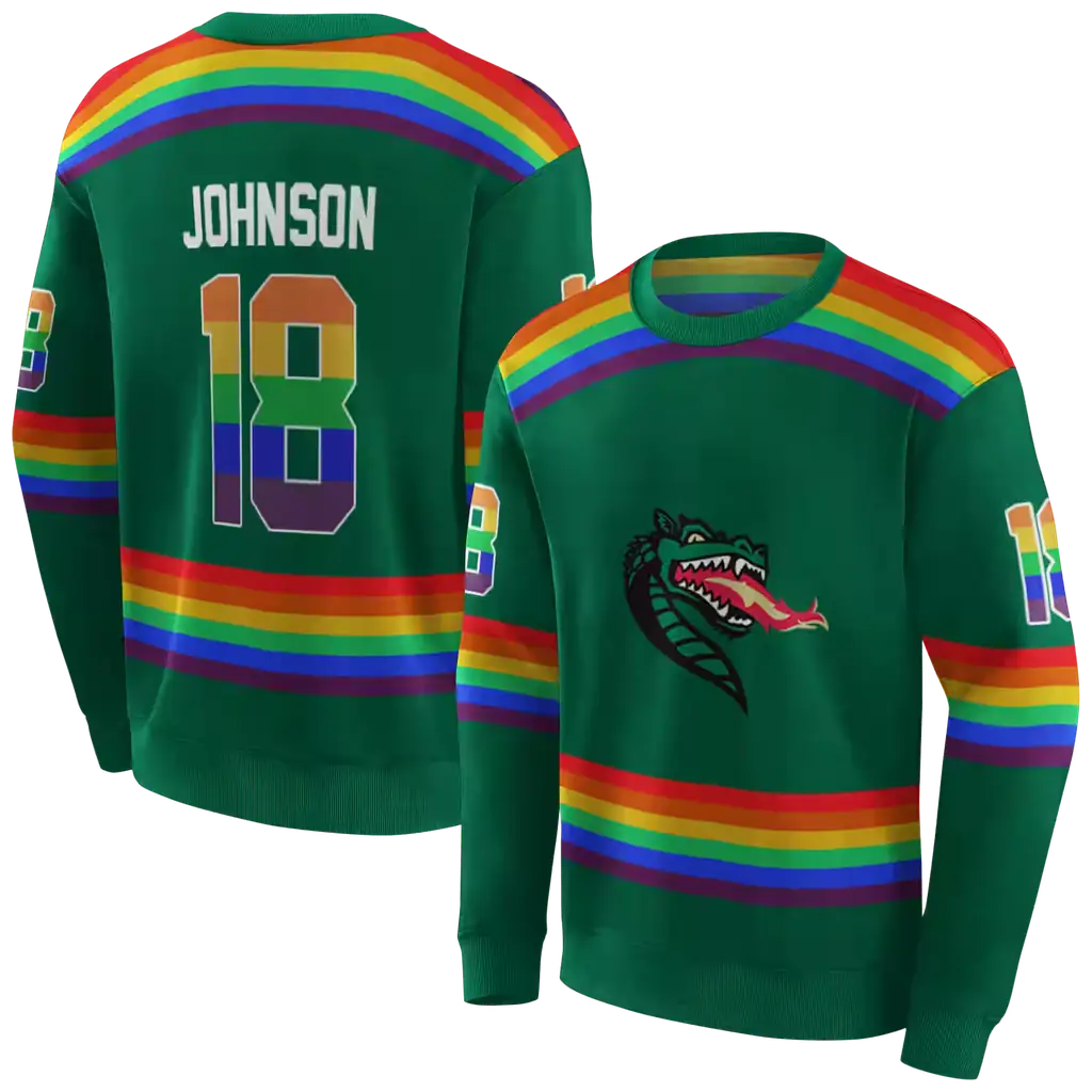custom uab blazers rainbow stripes green hoodie premium grade custom uab blazers rainbow stripes green hoodie premium grade