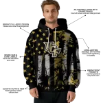 custom ucf knights distressed flag gold black hoodie best selling