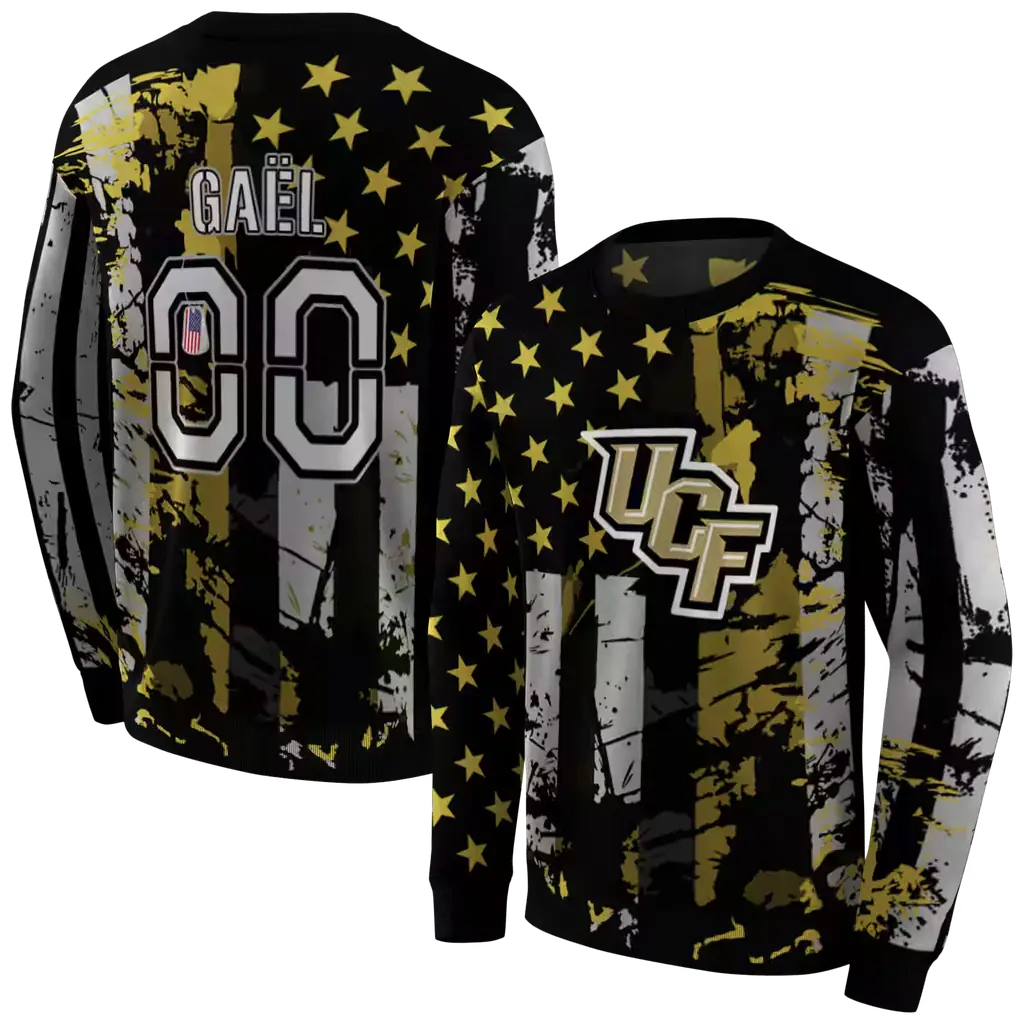 custom ucf knights distressed flag gold black hoodie premium grade custom ucf knights distressed flag gold black hoodie premium grade