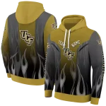custom ucf knights flame design gold hoodie best selling