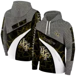 custom ucf knights hexagonal mesh gold black gray hoodie best selling