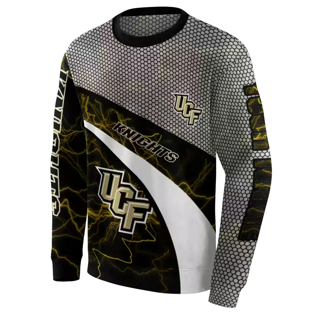 custom ucf knights hexagonal mesh gold black gray hoodie new arrival custom ucf knights hexagonal mesh gold black gray hoodie new arrival
