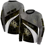 custom ucf knights hexagonal mesh gold black gray hoodie best selling