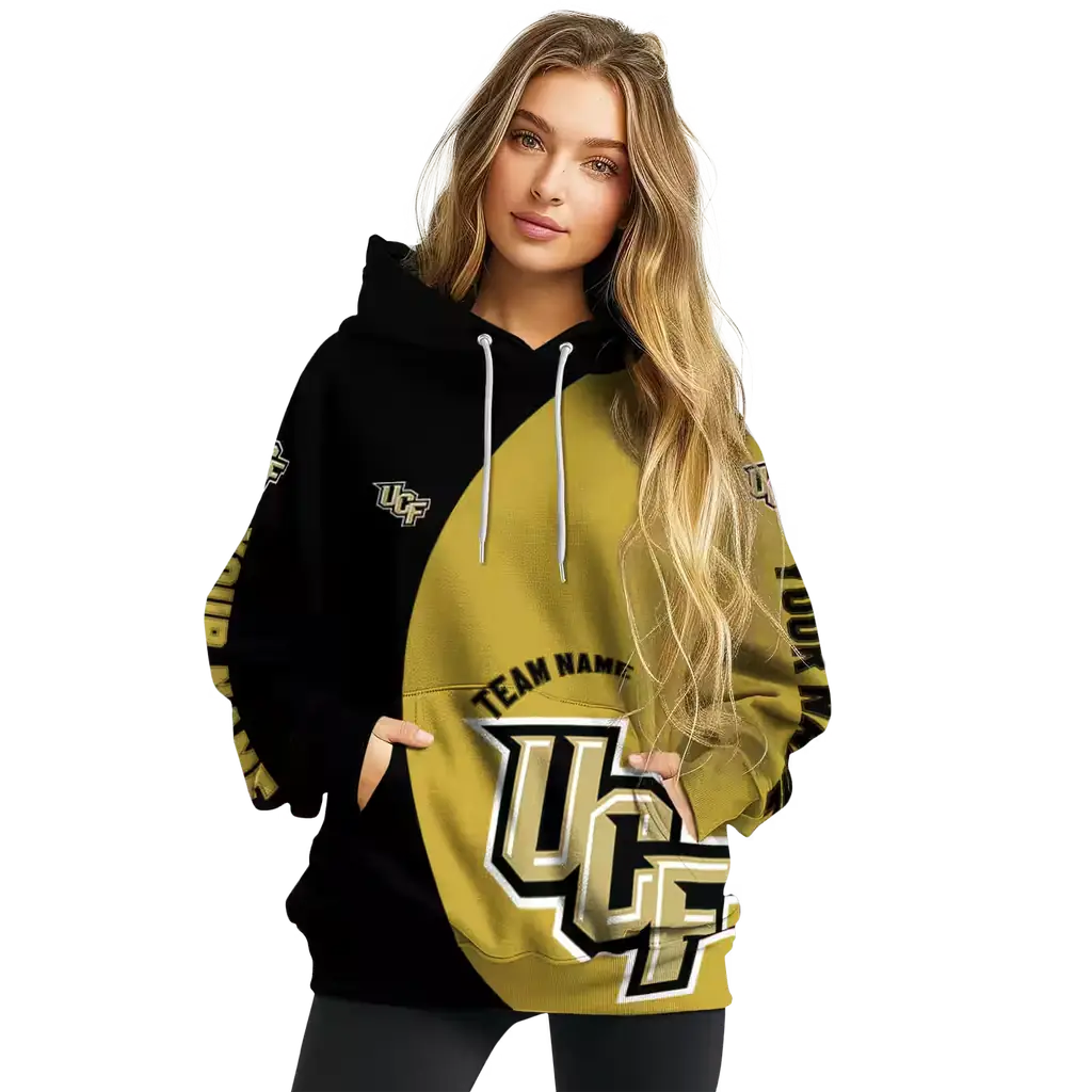 custom ucf knights minimalist design gold black hoodie high quality custom ucf knights minimalist design gold black hoodie high quality