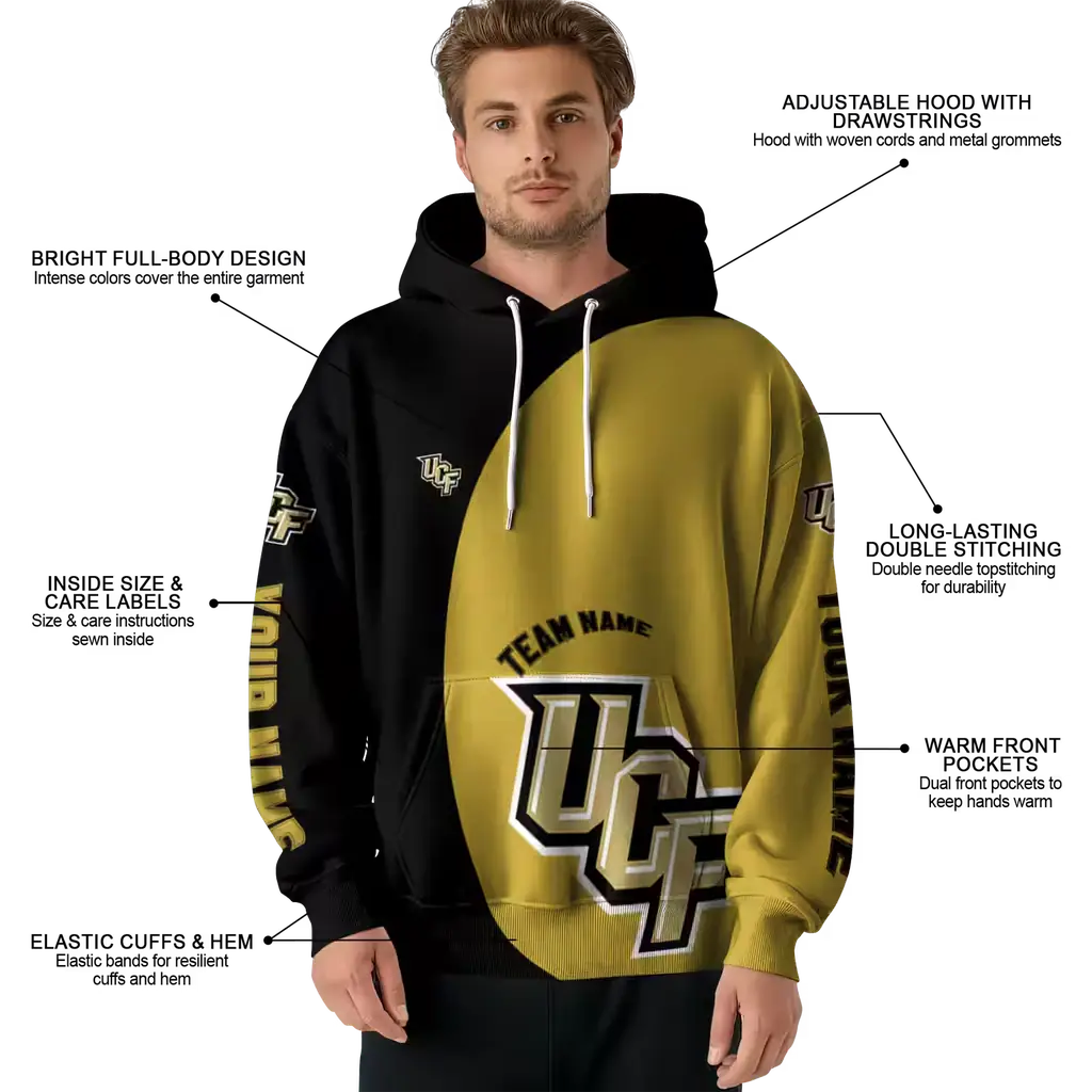 custom ucf knights minimalist design gold black hoodie latest model custom ucf knights minimalist design gold black hoodie latest model
