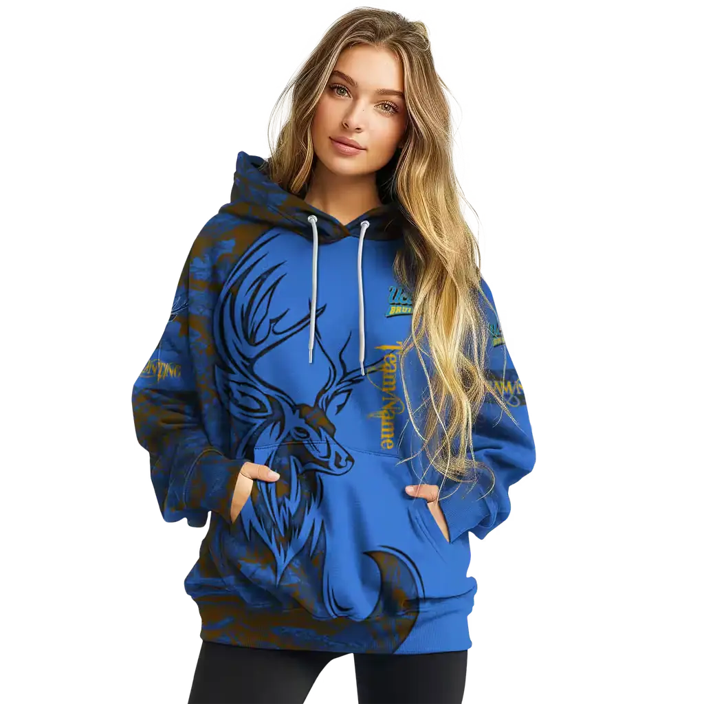 custom ucla bruins deer silhouette blue hoodie high quality custom ucla bruins deer silhouette blue hoodie high quality