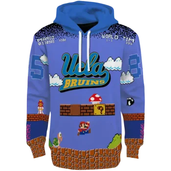 custom ucla bruins mario blue black hoodie best selling