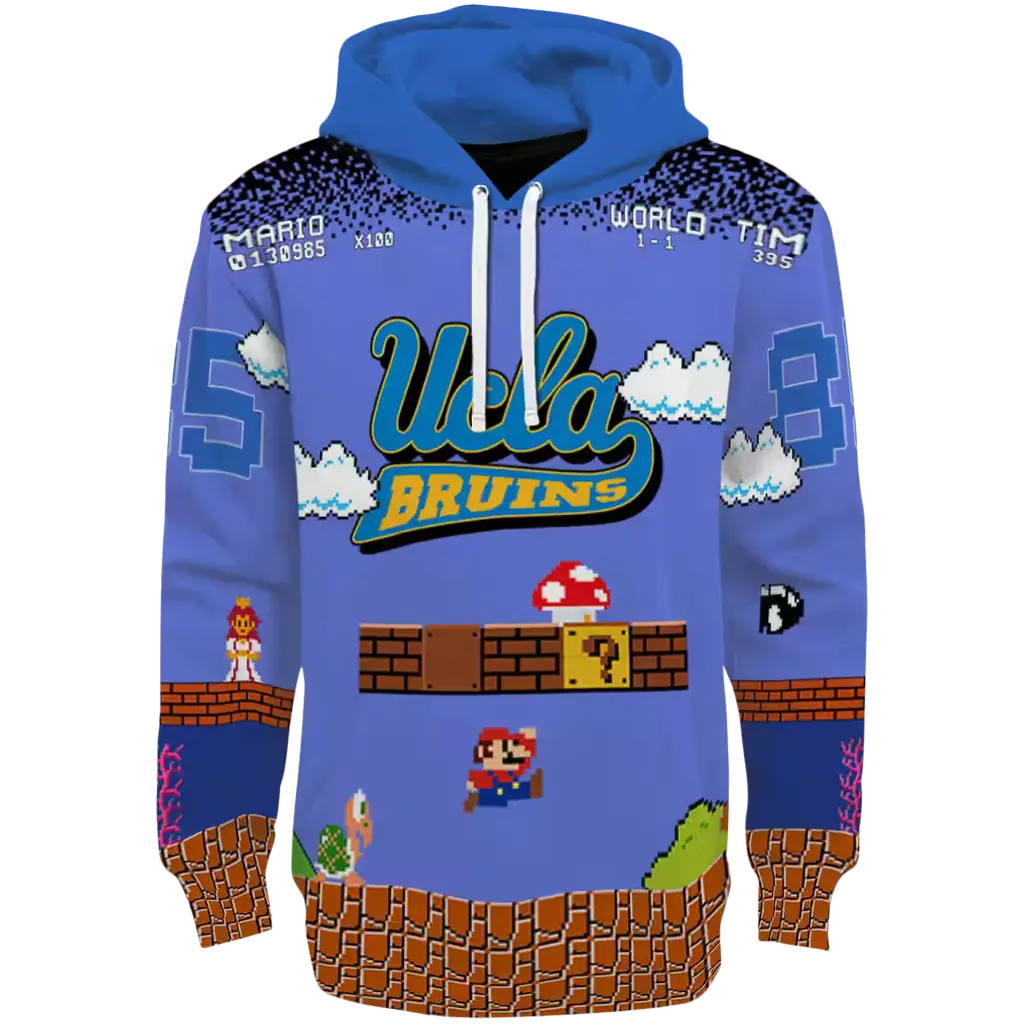custom ucla bruins mario blue black hoodie best selling custom ucla bruins mario blue black hoodie best selling