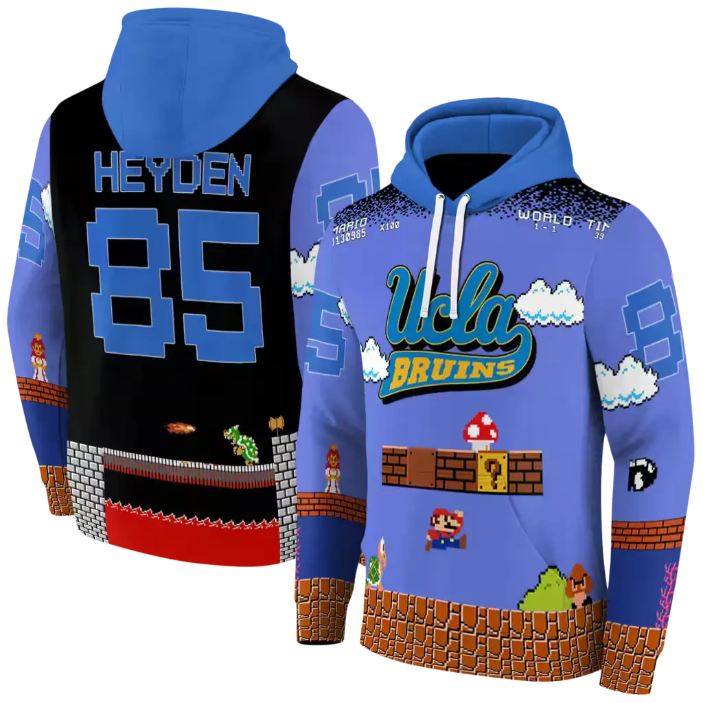 custom ucla bruins mario blue black hoodie fashion forward custom ucla bruins mario blue black hoodie fashion forward