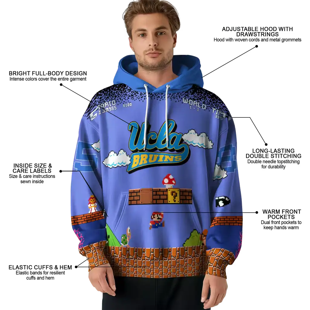 custom ucla bruins mario blue black hoodie latest model custom ucla bruins mario blue black hoodie latest model