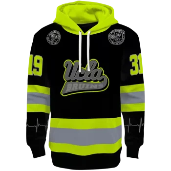custom ucla bruins safety motif black neon green hoodie best selling