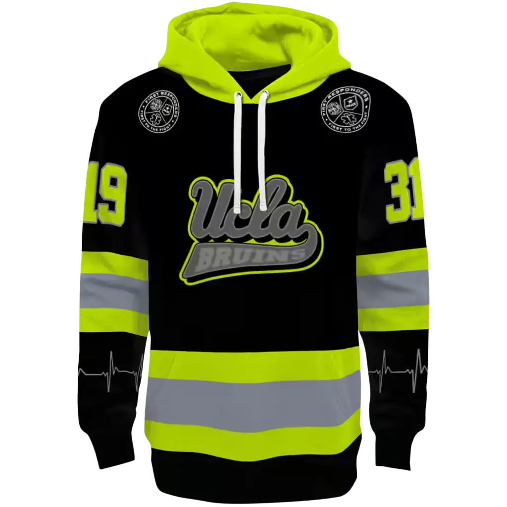 custom ucla bruins safety motif black neon green hoodie best selling custom ucla bruins safety motif black neon green hoodie best selling