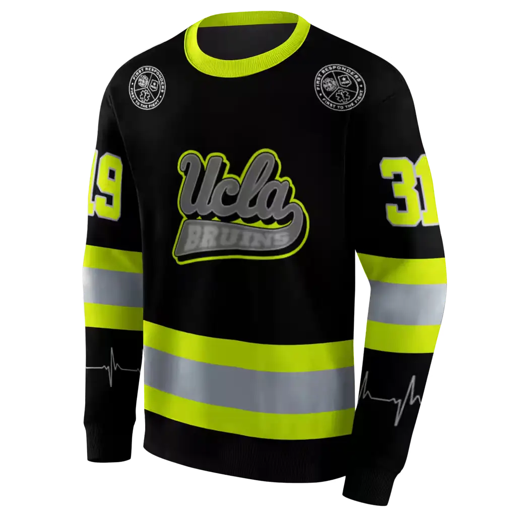 custom ucla bruins safety motif black neon green hoodie new arrival custom ucla bruins safety motif black neon green hoodie new arrival