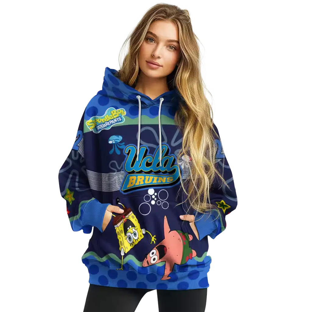 custom ucla bruins spongebob patrick star blue navy hoodie high quality custom ucla bruins spongebob patrick star blue navy hoodie high quality