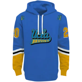 custom ucla bruins striped sleeves blue hoodie best selling