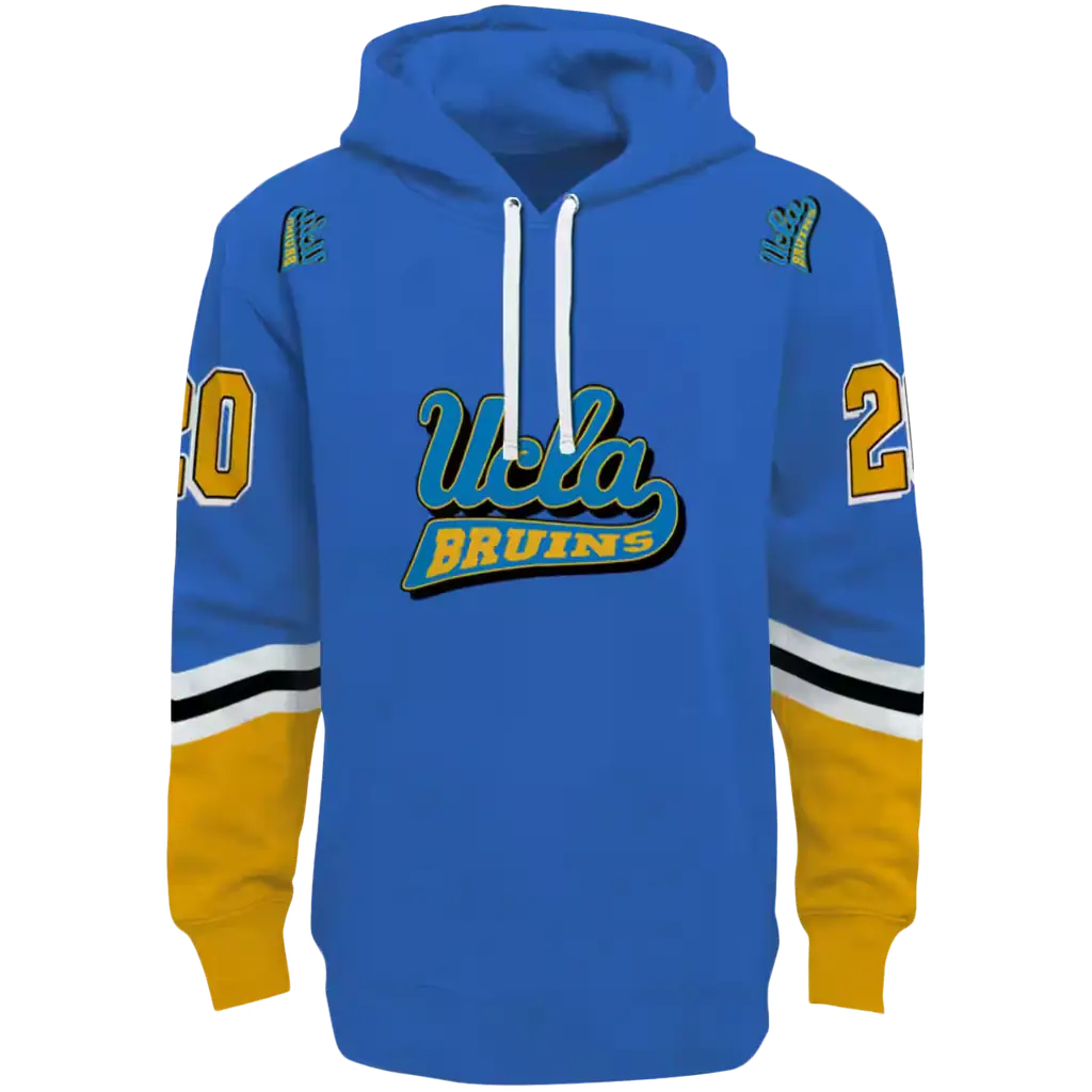 custom ucla bruins striped sleeves blue hoodie best selling custom ucla bruins striped sleeves blue hoodie best selling